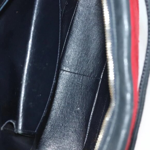 CHANEL V Stitch Shoulder Bag Cotton Red Gold CC Auth 140715 - Picture 11 of 16